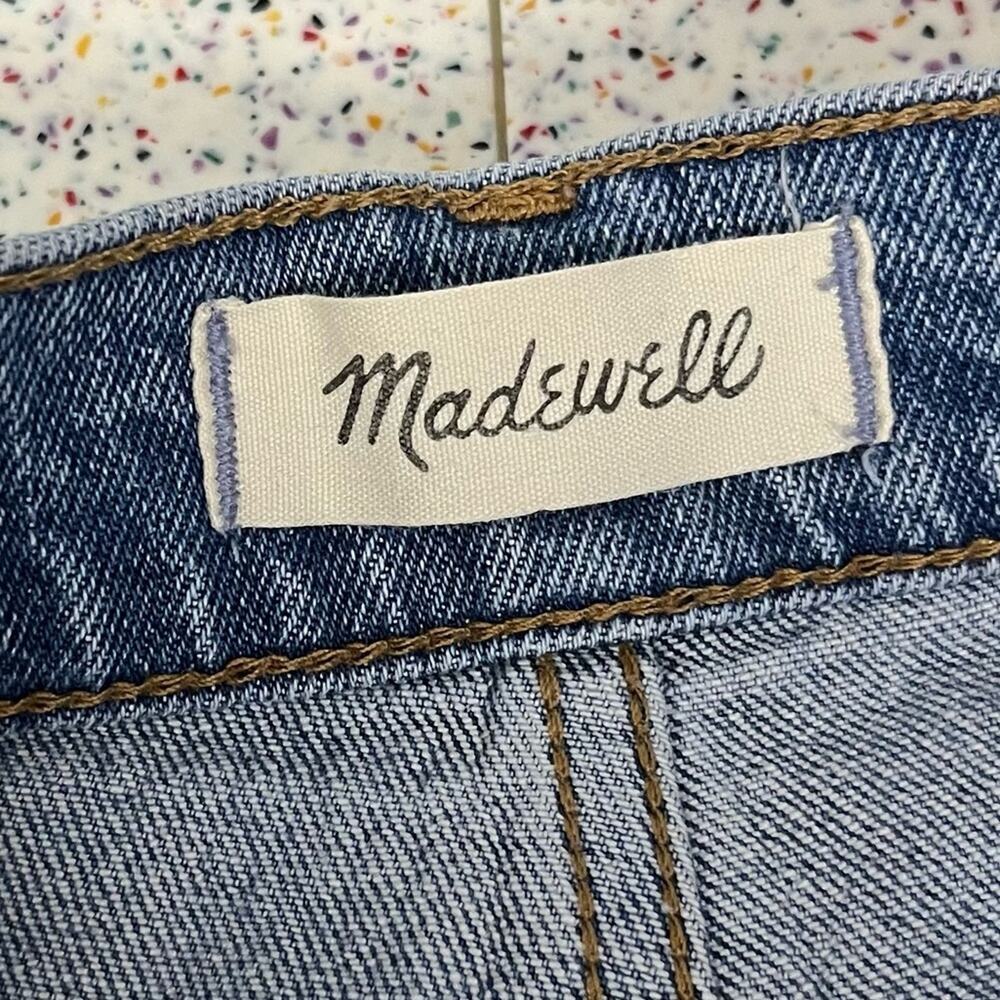 Madewell High-Rise Straight Leg Jeans in Medium Blue Wash - Picture 7 of 9